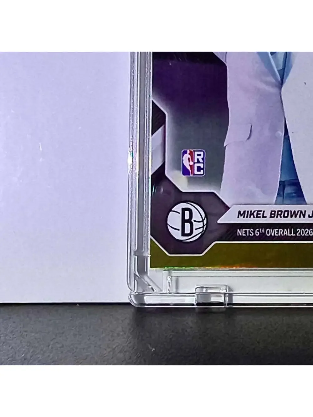 Mikel Brown Jr. Rookie 2026-27 Topps NBA Draft Night Gold Foil 15/50 Card Nets